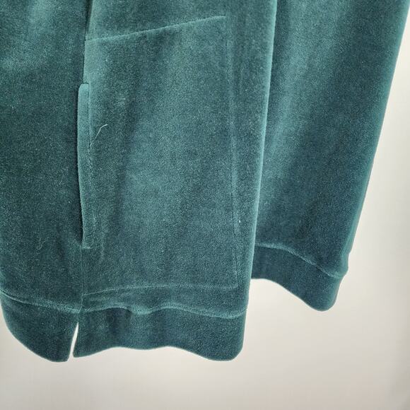 Denim & Co Shirt Top Womens Size MP Velour Tunic Green Pull On Pockets A390300 - Picture 6 of 10